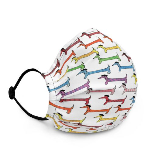 Rainbow Dachshunds Face Mask - Image 2