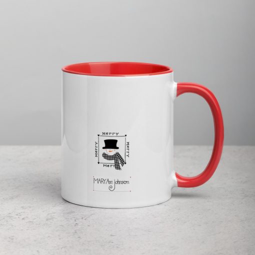 Checkered Snowman Mug - Image 3