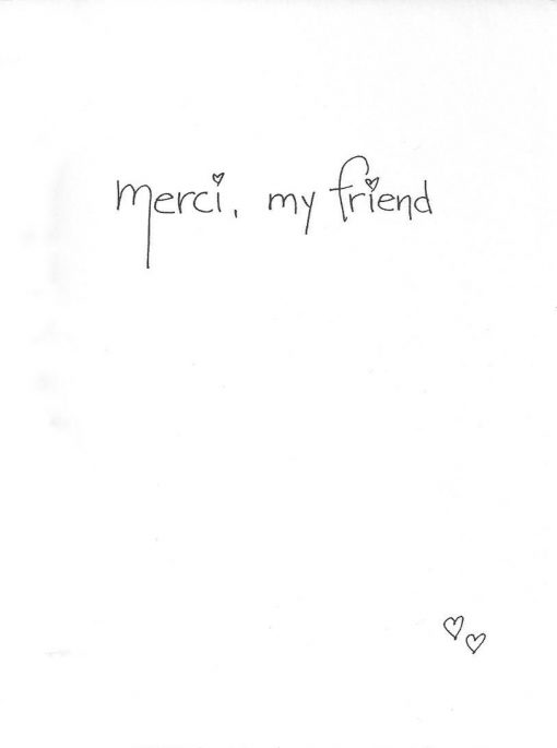 Merci mon ami card inside