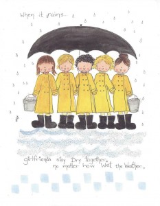 When it rains.... card front