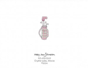 Happy Birthday golfy girl... card back