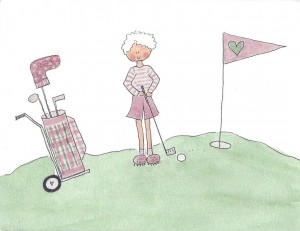 Happy Birthday golfy girl... card front