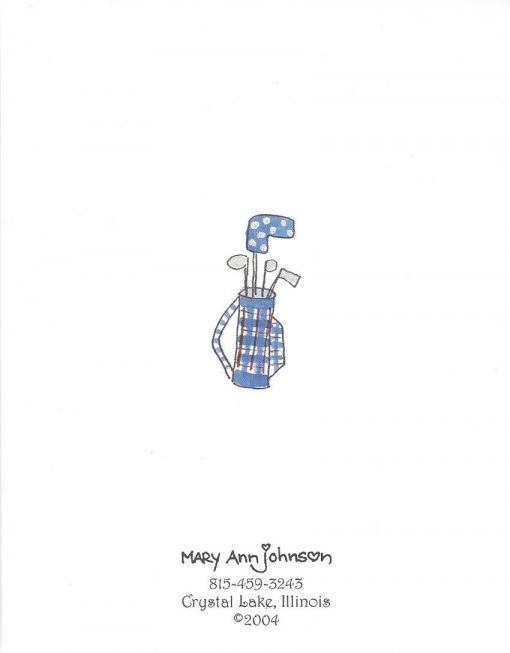 Tee Off for a Happy Birthday card back