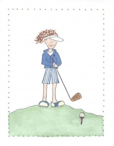 Tee Off for a Happy Birthday card front
