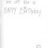 Tee Off for a Happy Birthday card inside