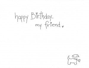 Happy Birthday My Friend card inside