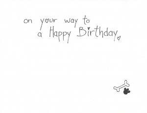 On your way to a Happy Birthday card inside