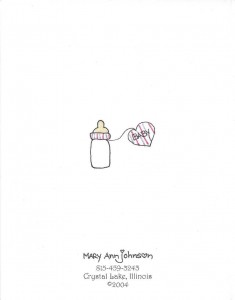 Happy Happy Baby Blessings card back
