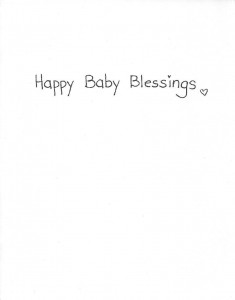 Baby - Blue card inside