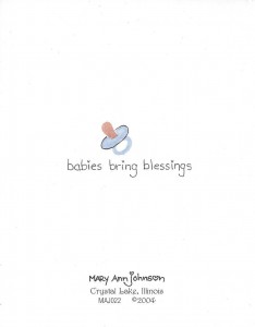 Baby - Blue card back