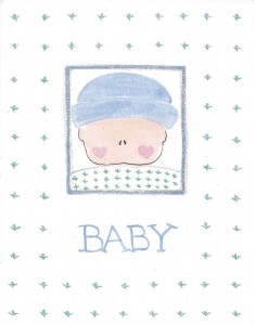 Baby - Blue card front