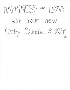 Happiness and Love with your new Baby Bundle of Joy card inside