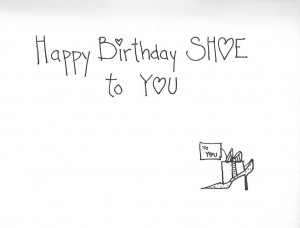 When you wish upon a shoe... card inside