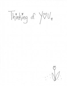 Thinking of You... card inside