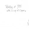Thinking of you with a cup of cheer card inside