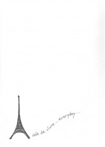 Joie de vivre card inside left