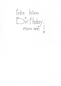 Joie de vivre card inside right