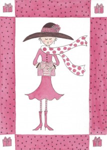 Happy Birthday Glamour Girl card front