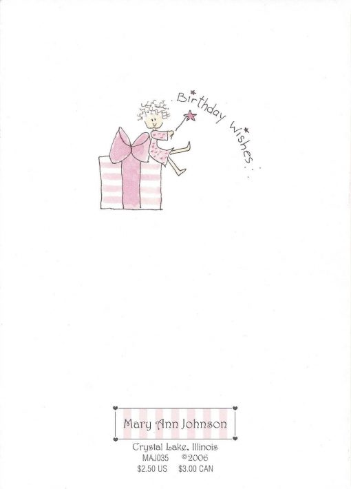 Birthday Wishes card back