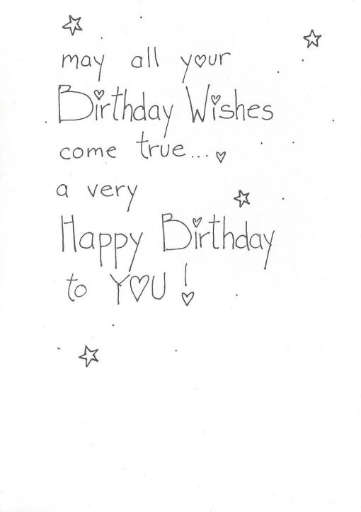 Birthday Wishes card inside right