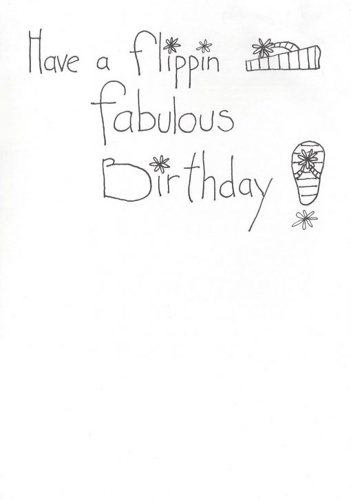 Have a flippin fabulous Birthday! card inside right