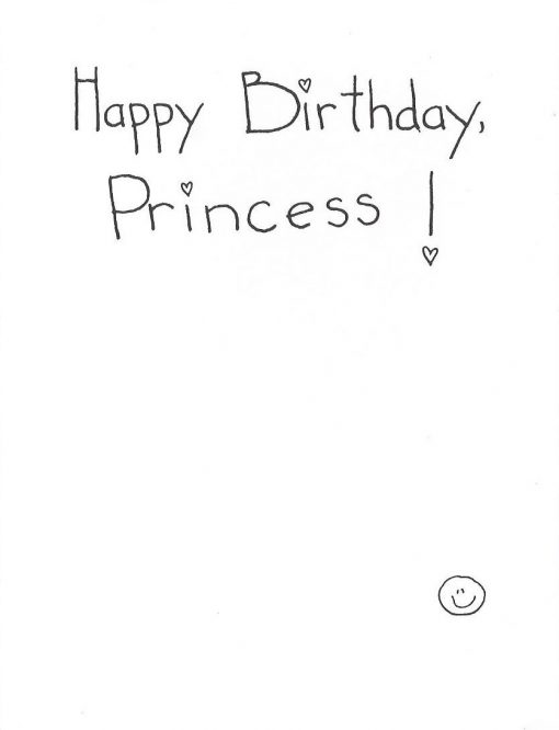 Happy Birthday, Princess! card inside right