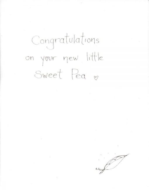 Sweet Pea card inside