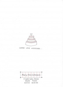 Congratulations! on your HAPPY Wedding DAY and ALWAYS! card back