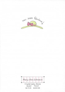 HAPPY Birthday, Glamour Girl! card back