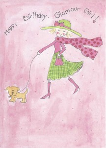 HAPPY Birthday, Glamour Girl! card front