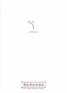 You are in my prayers and in my heart card back