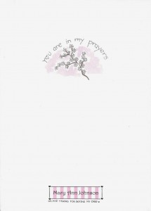 With heartfelt sympathy card back