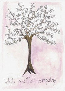 With heartfelt sympathy card front