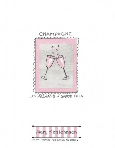 back of now let's OPEN the GOOD CHAMPAGNE card