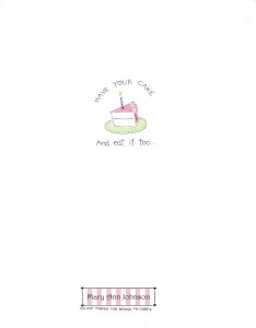 back of so many CANDLES so much CAKE card