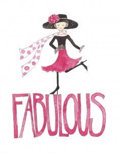 front of FABULOUS card