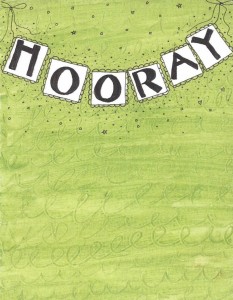 HOORAY - Green card front