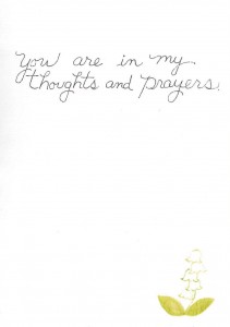 You are in my prayers and in my heart card inside right