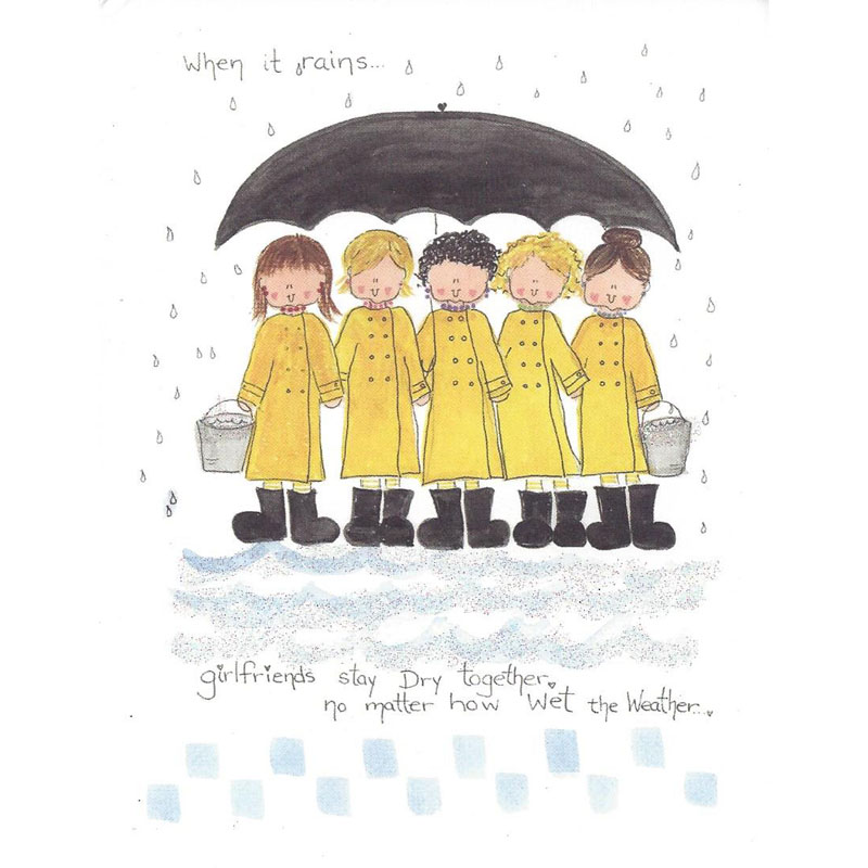 Greeting Card image of woman under umbrella