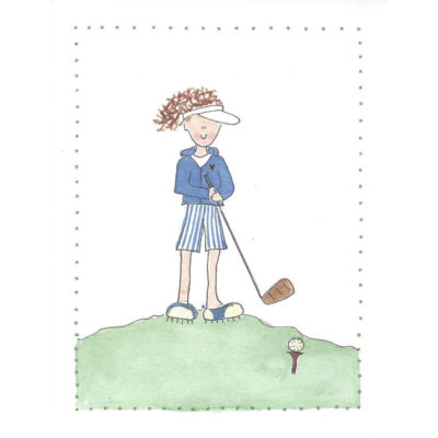 girl golfing