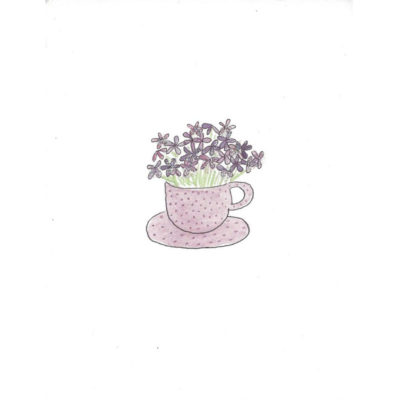 flowers in mug