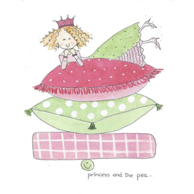 princess and the pea card front