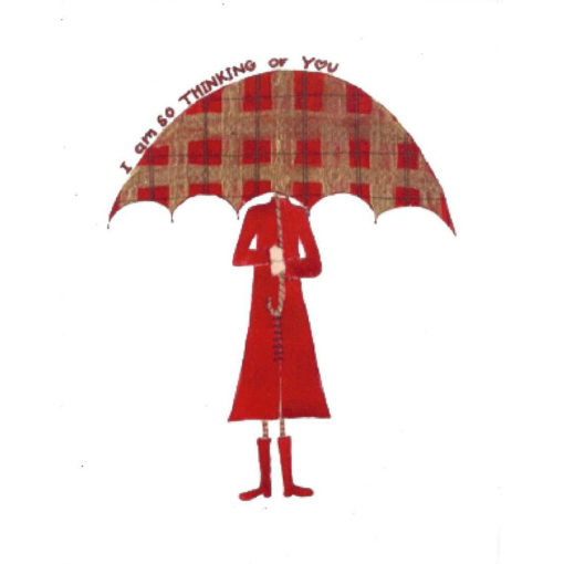 girl under umbrella