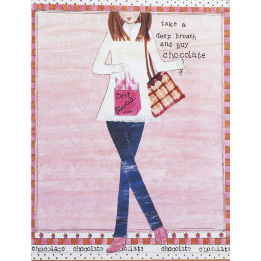 girl carrying bag of chocolate