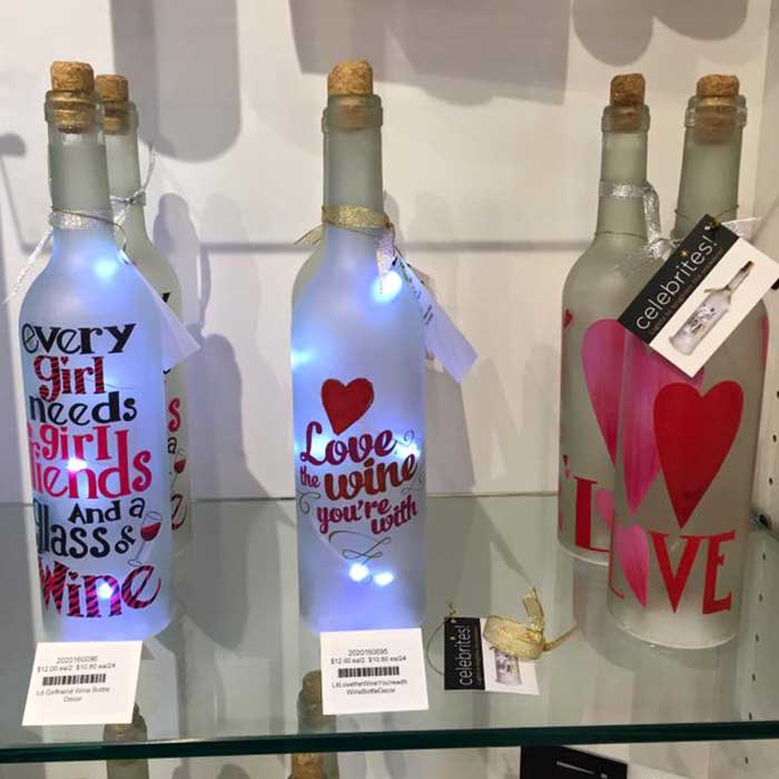 Image of custom designed gift bottles
