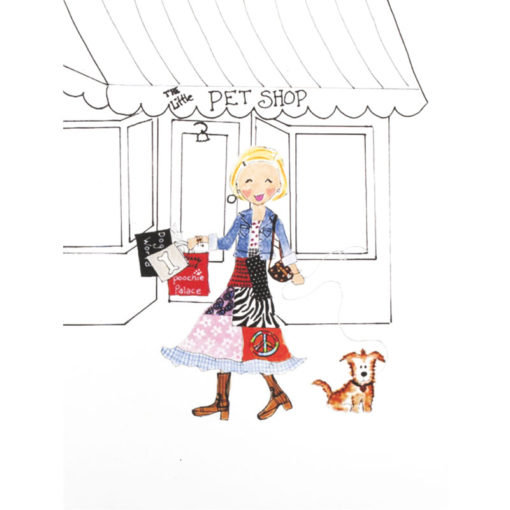 front of Shop Girl - Pet Shop card