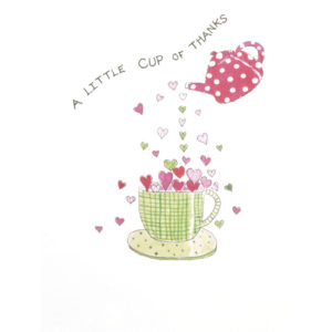 front of a little cup of thanks card