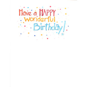 inside right of Happy Happy Birthday to YOU...Sunshine and fun card