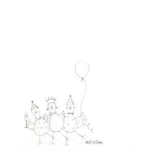 inside left of Happy Birthday Chickadee! card