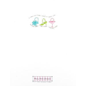 back of Here's to you, Birthday Girl card